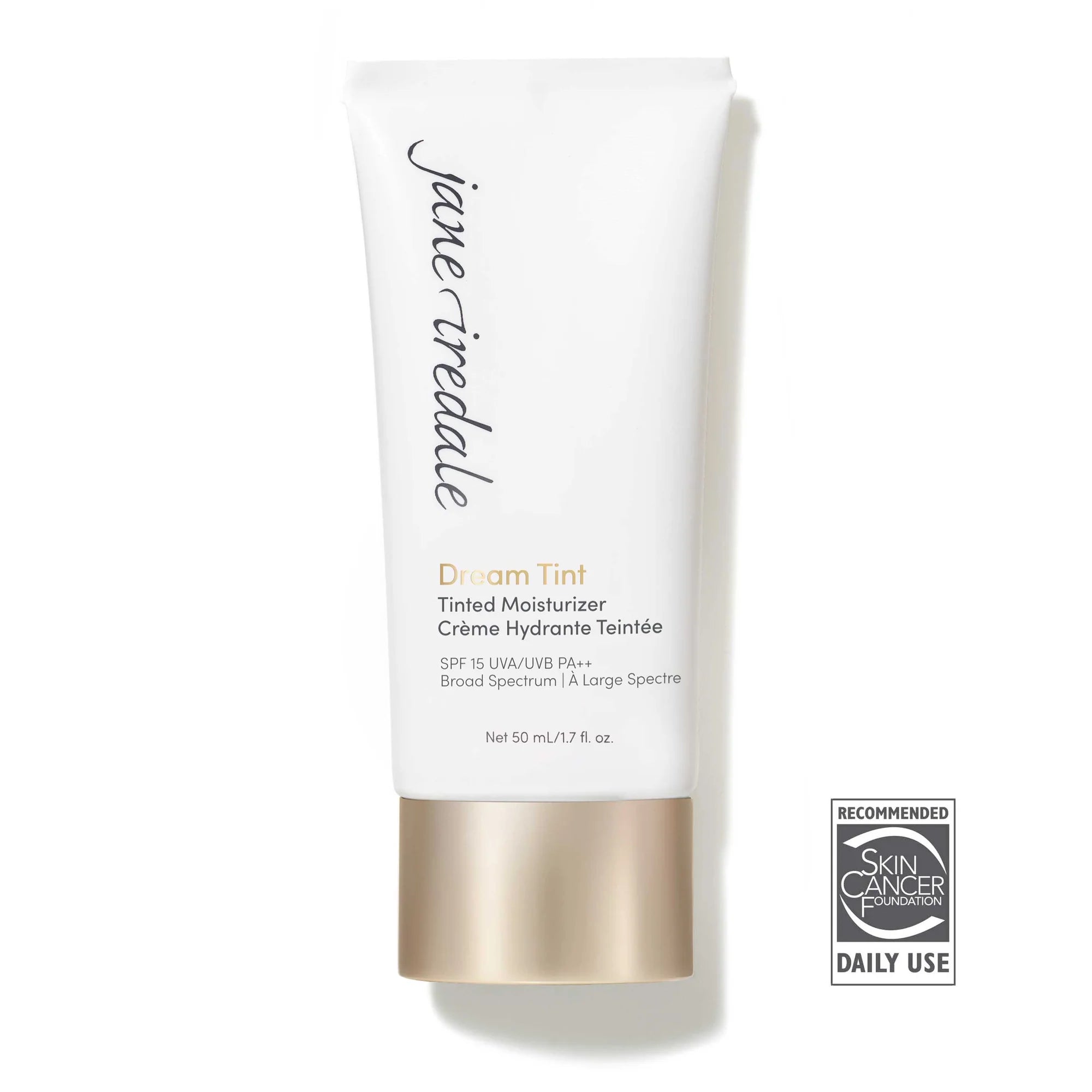 Jane Iredale's Dream Tint Tinted Moisturiser. Dream Tint is a lightweight, water-resistant, moisturising foundation that helps to hydrate the skin as well as provide sheer to medium coverage and SPF 15 sun protection. Jane Iredale Australian stockist. Free Shipping for orders over $350. Shipping only in Australia. Shop now!