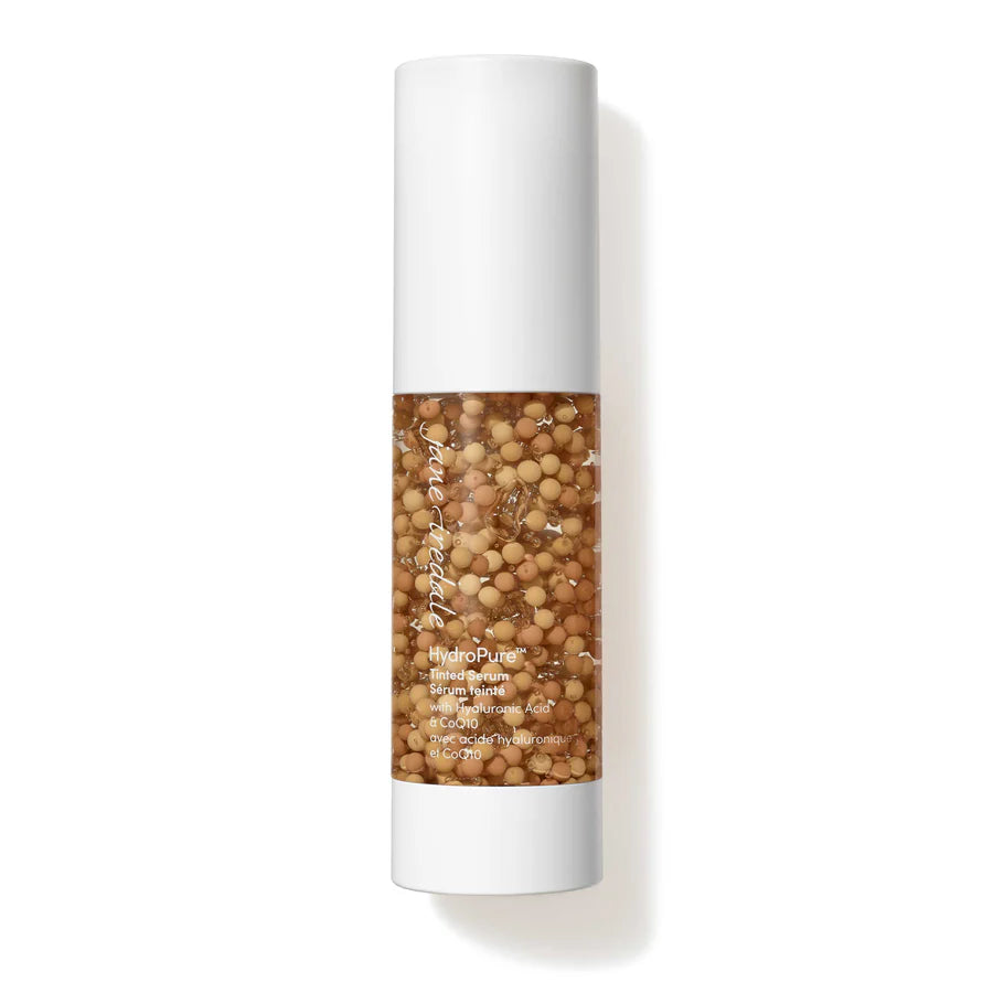 Jane Iredale's HydroPure™ Tinted Serum with Hyaluronic Acid & CoQ10. An ultra-hydrating tinted serum with Hyaluronic Acid that helps plump, soothe, blur lines, and even skin tone with sheer coverage for a dewy, youthful look. Jane Iredale Australian stockist. Free Shipping for orders over $350. Shipping only in Australia. Shop now!
