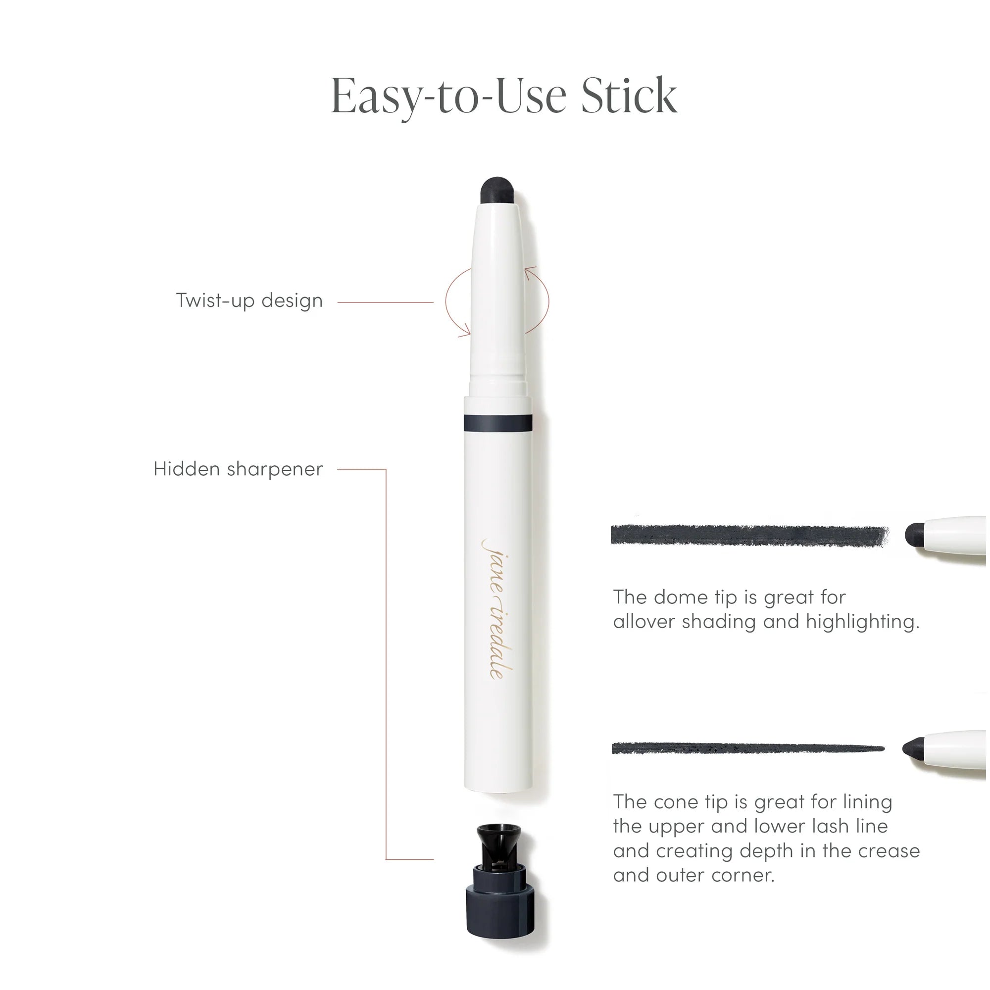 Jane Iredale ColorLuxe Eye Shadow Stick - Mechanism of the eye shadow stick. How to use it. Jane Iredale Australian Stockist.