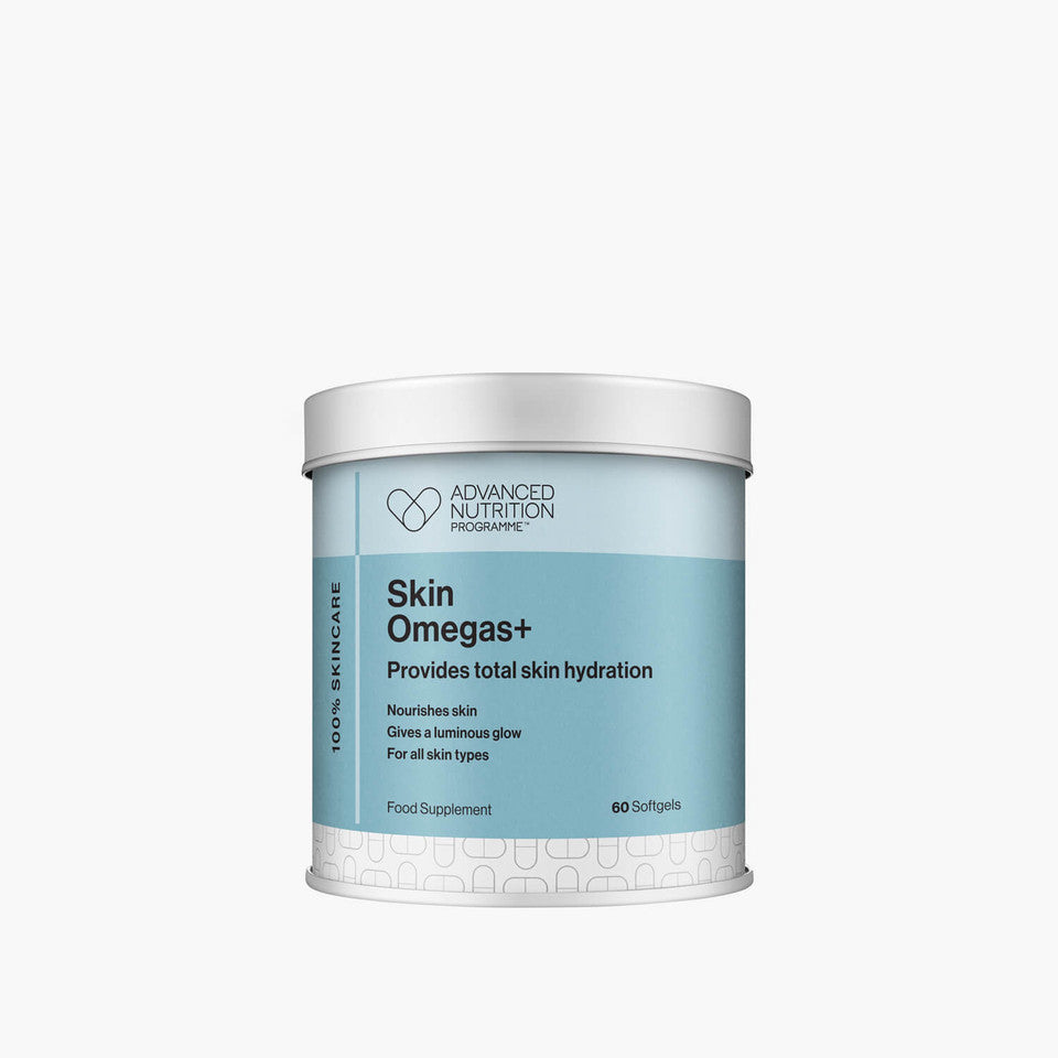 Advanced Nutrition Programme's Skin Omegas+ Food Supplement 60 softgels. Australian Stockist.
