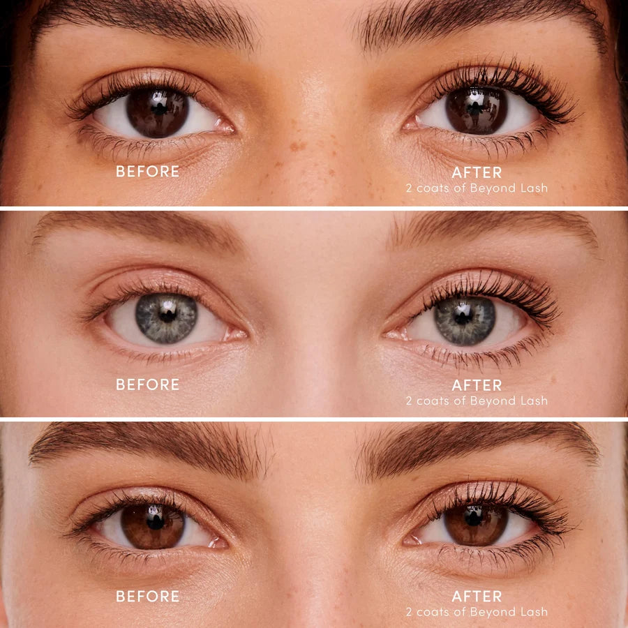 Visual aid. Before and After - two coats of Beyond Lash.