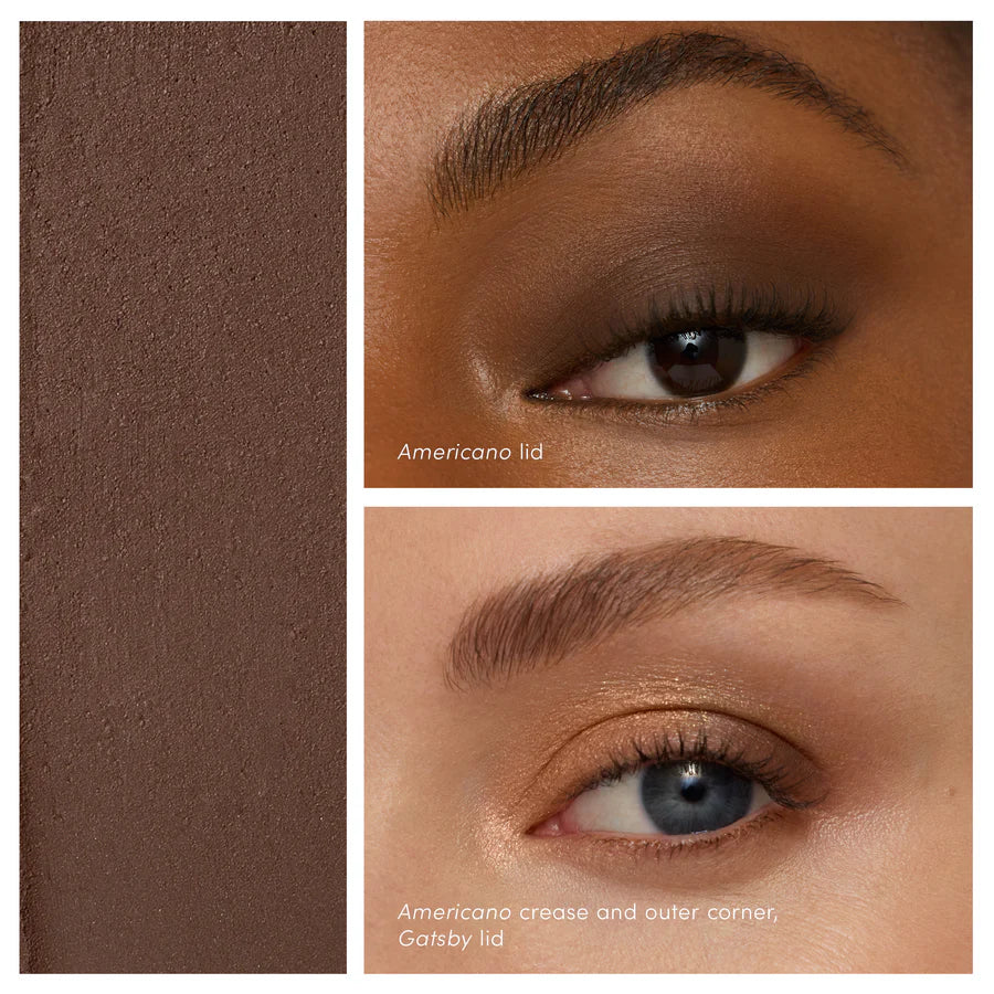 Jane Iredale ColorLuxe Eye Shadow Stick - shade Americano. How it looks on different skintone and different ways to put in on the eye corners. Jane Iredale Australian Stockist.