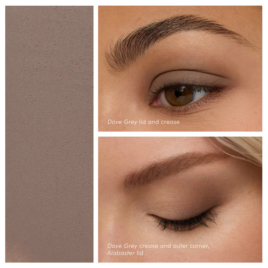 Jane Iredale ColorLuxe Eye Shadow Stick - shade Dove Grey. How it looks on different skintone and different ways to put in on the eye corners. Jane Iredale Australian Stockist.