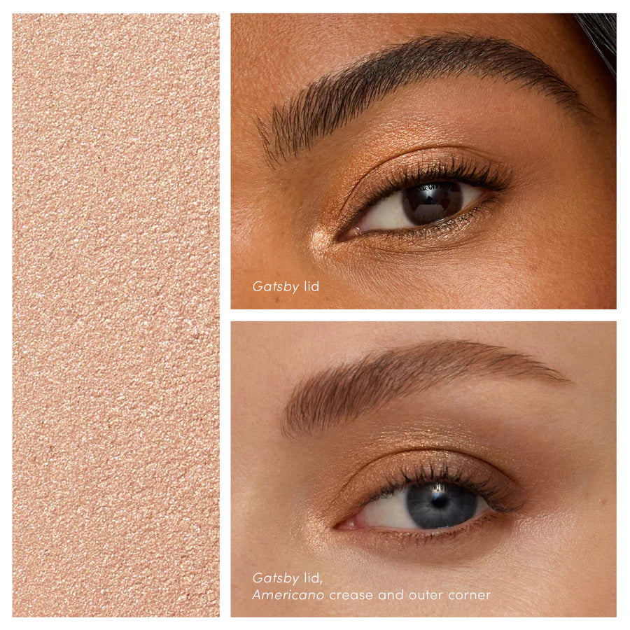 Jane Iredale ColorLuxe Eye Shadow Stick - shade Gatsby. How it looks on different skintone and different ways to put in on the eye corners. Jane Iredale Australian Stockist.