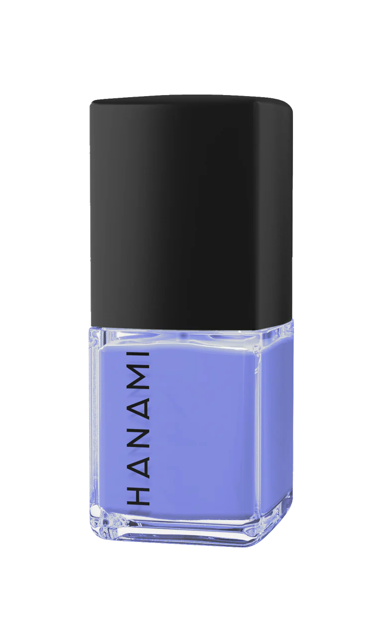 Hanami brand nail polish. Shade Lilac Wine - "Not quite purple, not quite blue". High-shine glossy nail polish for a fresh, salon-quality manicure. Smooth, vibrant finish in a variety of colors. Australian-made and cruelty-free. Free shipping on orders over $350. Hanami Australian stockist. Shop now!