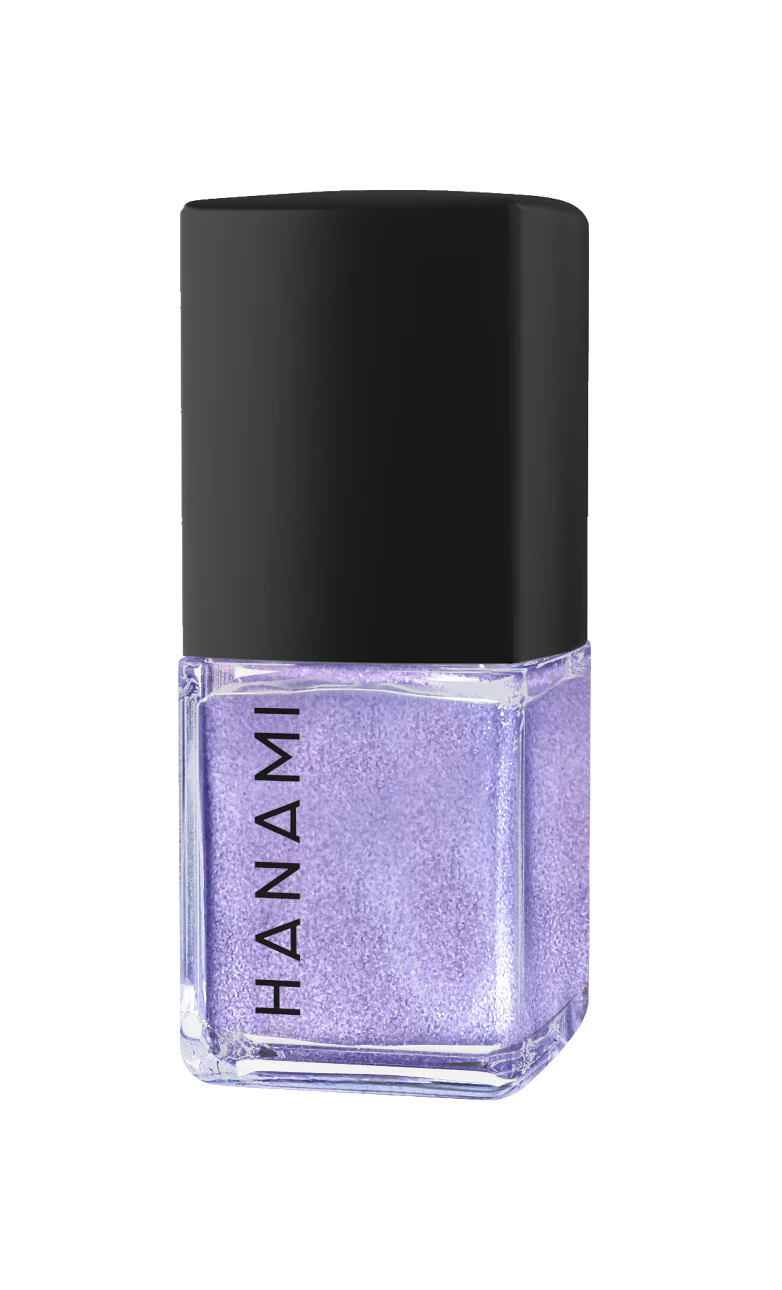 Hanami - Ultraviolet. Shade Metallic purple. A soft, pearlescent nail polish that catches the light for a subtle glow. Ideal for elegant, everyday wear, this luminous finish enhances any colour with a delicate, radiant sheen. Hanami Australian stockist. Free Shipping for orders over $350. Shipping only in Australia. Shop now!
