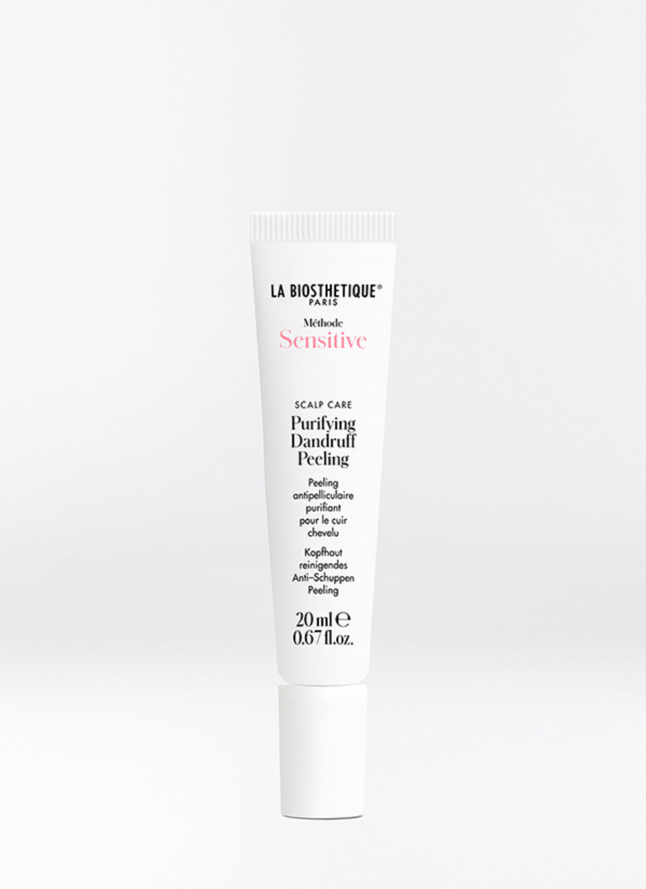 La Biosthetique Methode Sensitive Single Use Purifying Dandruff Peeling. Say goodbye to dandruff with the Purifying Dandruff Treatment. This effective solution removes visible dandruff, soothes sensitive scalps, and restores a healthy balance in just one use. La Biosthetique Australian stockist. Free Shipping for orders over $350. Shipping only in Australia. Shop now!