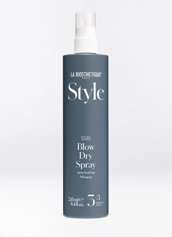 La Biosthetique Style Blow Dry Spray bottle - The lightweight blow-dry spray ensures better mouldability, creates flexible hold and a well-groomed shine without silicones. La Biosthetique Australian stockist. Geelong based.