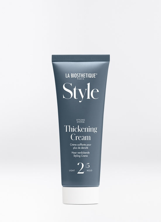 Style range Thickening Cream. The thermo-activated styling cream has been proven to thicken the hair structure and immediately provides visible and noticeable volume and fullness. La Biosthetique Australia stockist. Shipping in Australia only. Free Shipping for orders above $350.