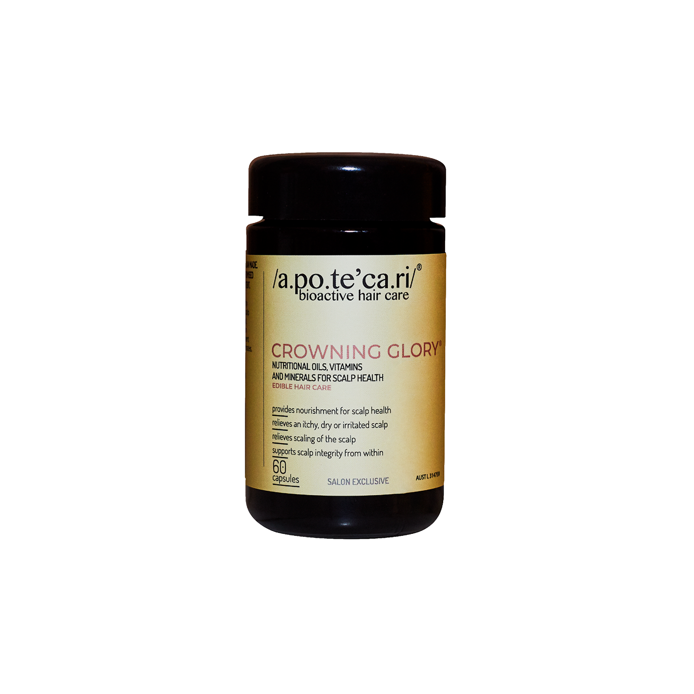 Apotecari's Crowning Glory® is an intensive scalp treatment that supports smoother, healthier hair, corrects oil imbalances, and deeply nourishes the scalp from within to reduce itchiness and flakiness.