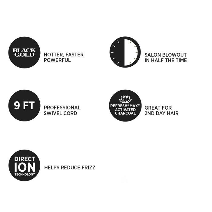 cult product Hot Tools Black Gold VOLUMISER ONE-STEP BLOWOUT