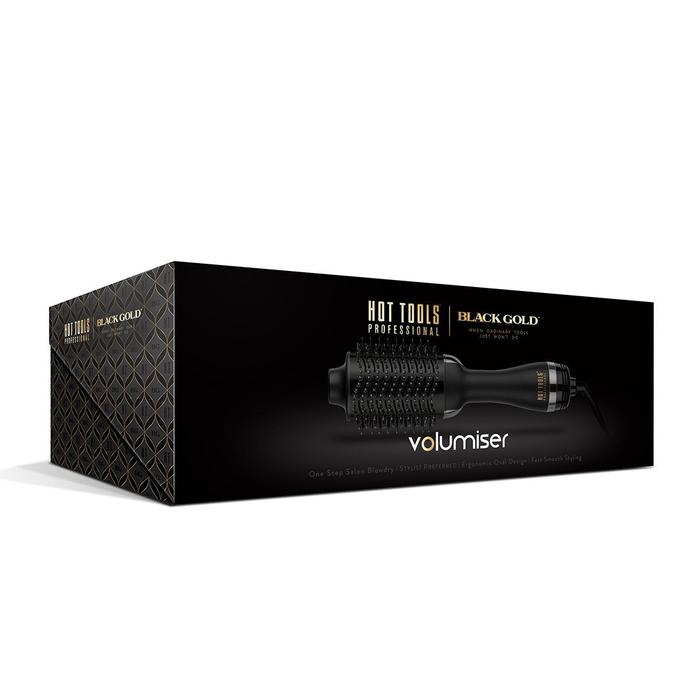 cult product Hot Tools Black Gold VOLUMISER ONE-STEP BLOWOUT does the job of a brush and dryer in just one easy step, Salon quality blowout at home.