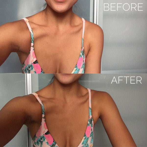 Eco Tan's Invisible Tan results. Best Self Tanning product. A luxurious buttery cream tan that moisturises without being sticky, never comes out orange, and doesn't transfer to clothes or sheets! Eco Tan Australian stockist. Free Shipping for orders over $350. Shop now!