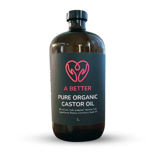 Pure Organic Castor Oil (Amber Glass Bottle) 1 Litre. Our all-natural Castor Oil is cold-pressed, hexane-free, and bottled in glass, ensuring the highest quality for your skin and hair care needs. Price: $72.97. A Better Australian stockist. Free Shipping for orders over $350. Shipping only in Australia. Shop now!