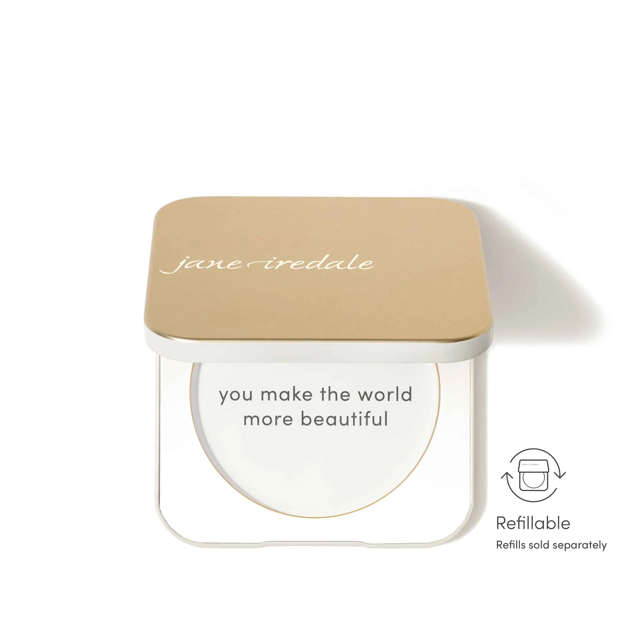 Jane Iredale Refillable Compact. Sleek, sustainable compact designed to keep your favorite powder refills fresh and protected, at home and on the go. Jane Iredale Australian stockist. Free Shipping for orders over $350. Shipping only in Australia. Shop now!