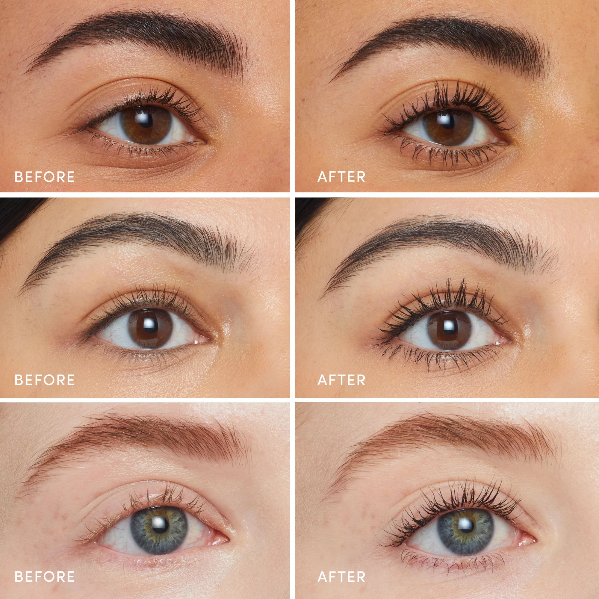 Jane Iredale's Lash Fixation Length & Definition Tubing Mascara before and after use. Innovative tubing mascara with a long-wearing, smudge-resistant formula that lifts and separates for longer-looking, expertly defined lashes. Jane Iredale Australian stockist. Free Shipping for orders over $350. Shipping only in Australia. Shop now!