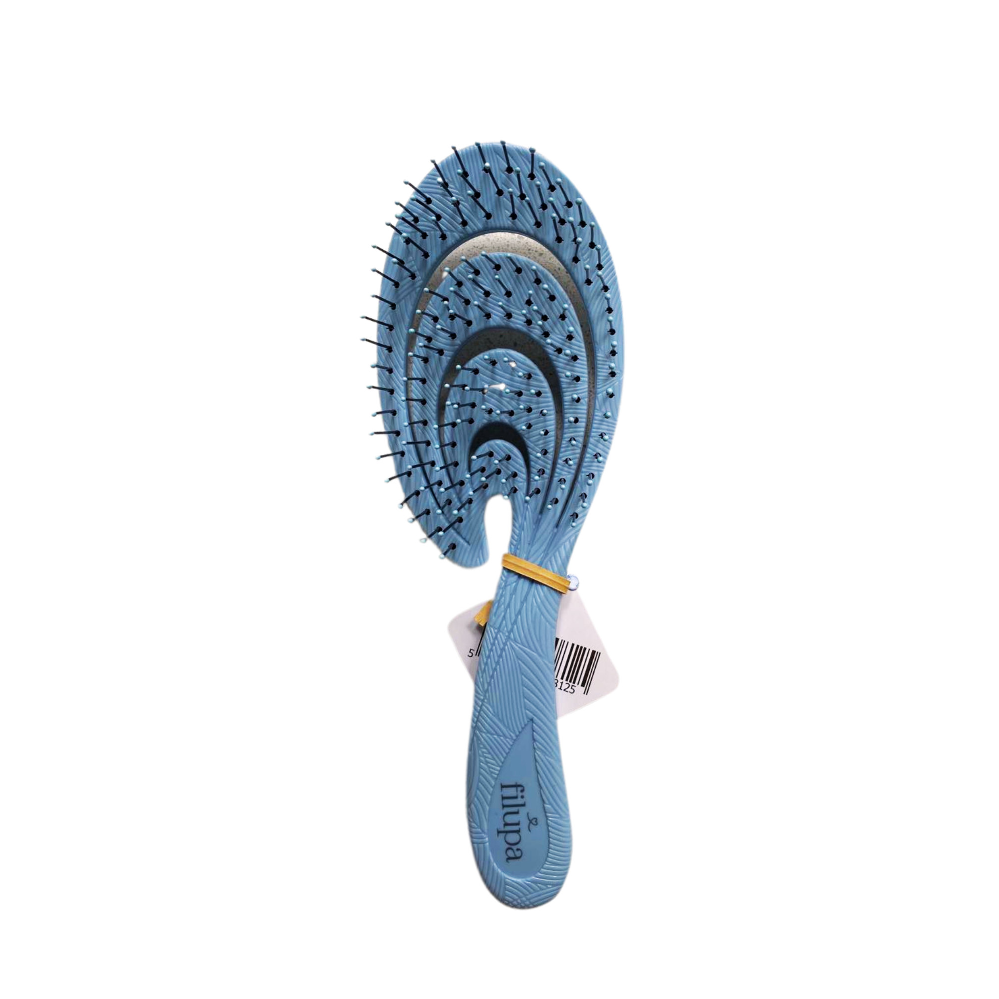 Filupa Blue Brush from Nordic Bio Brush is 100% recyclable. The brush won't pull on your hair and smoothes the finer hair with ease.