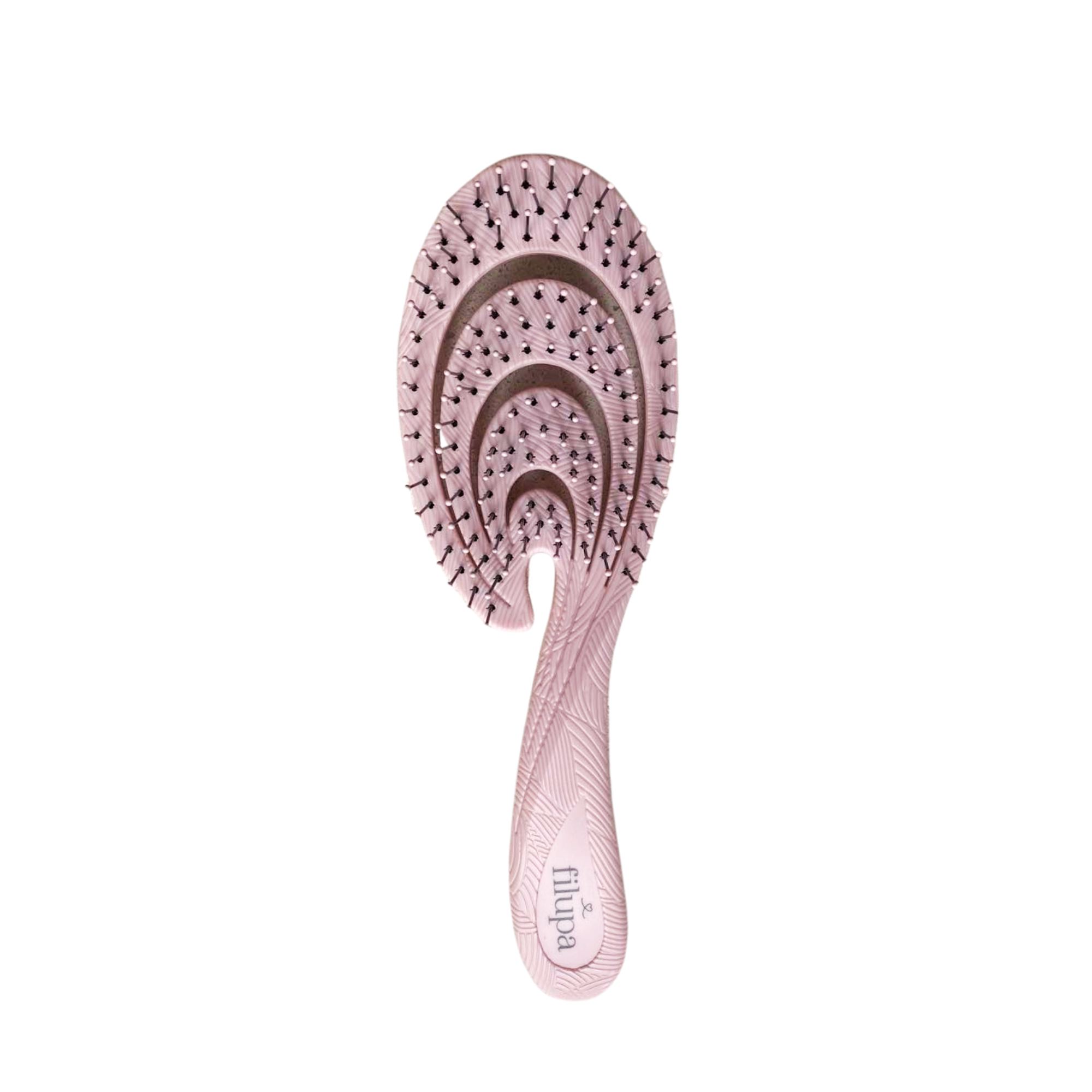 Filupa Pale Pink Brush from Nordic Bio Brush is 100% recyclable. The brush won't pull on your hair and smoothes the finer hair with ease.