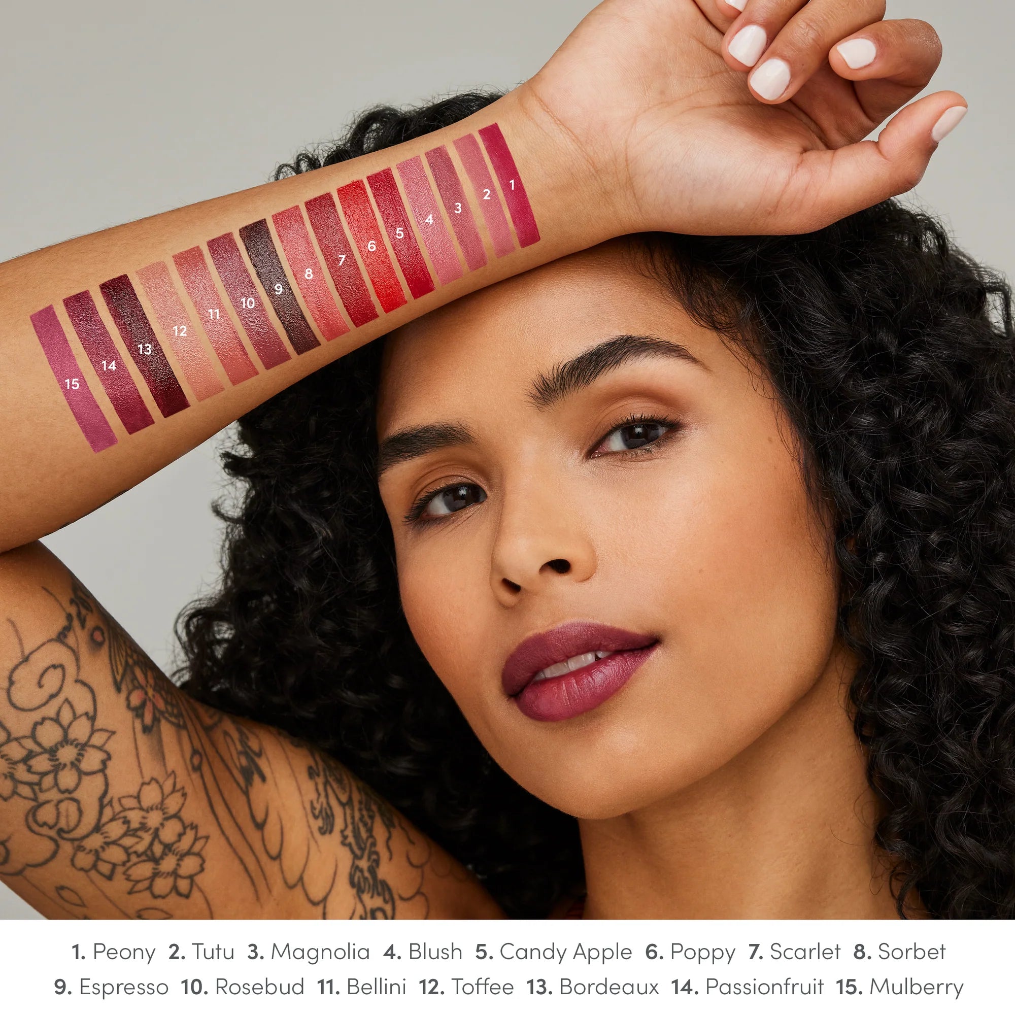 Jane Iredale's ColorLuxe Hydrating Cream Lipstick Arm Swatch for brown colored skin