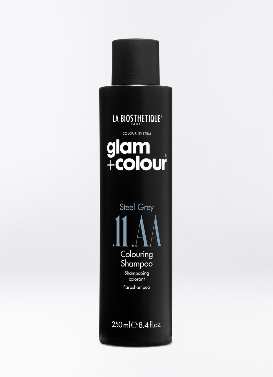 Steel Grey. 11. AA Colouring Shampoo.
Sulphate- and silicone-free shampoo for grey hair, neutralising warm tones and enhancing a steel-grey reflex. La Biosthetique Australian stockist. Shop now!