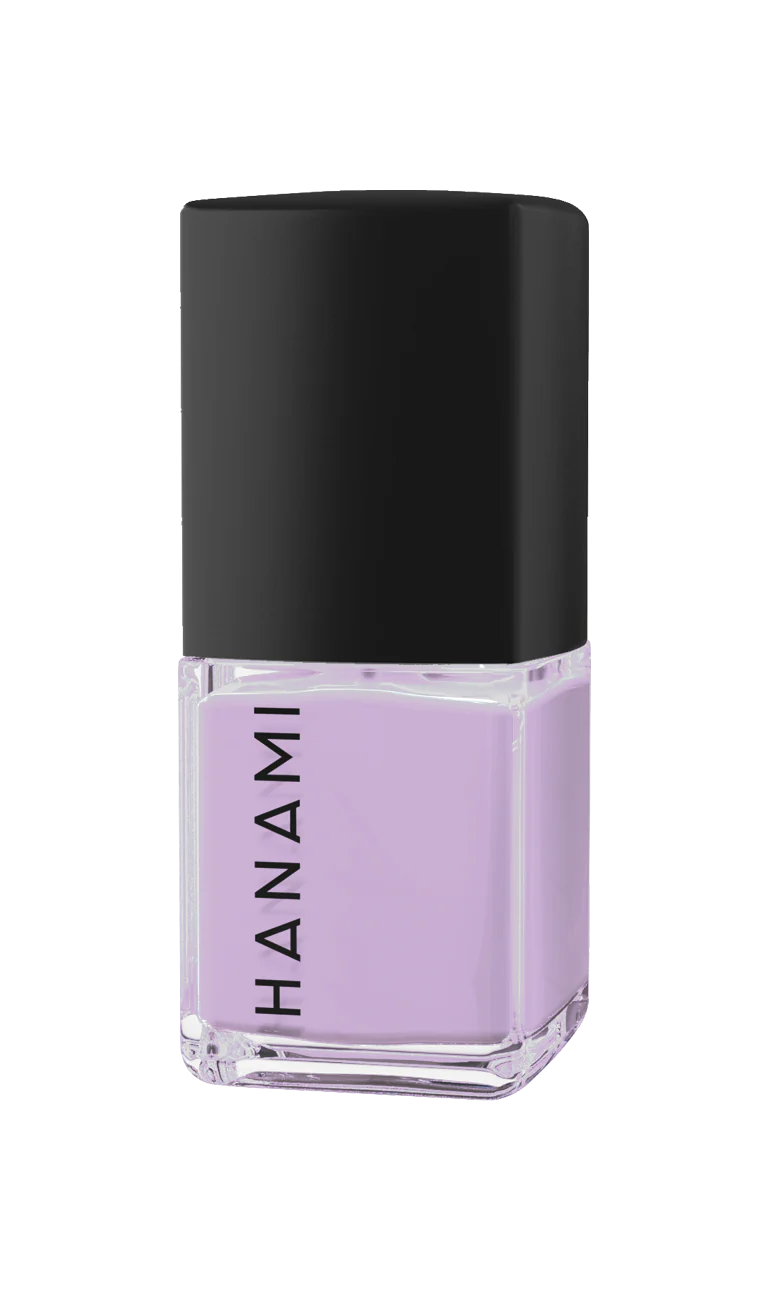 Hanami brand nail polish. Shade Lorelai - Pastel Purple. High-shine glossy nail polish for a fresh, salon-quality manicure. Smooth, vibrant finish in a variety of colors. Australian-made and cruelty-free. Free shipping on orders over $350. Hanami Australian stockist. Shop now!