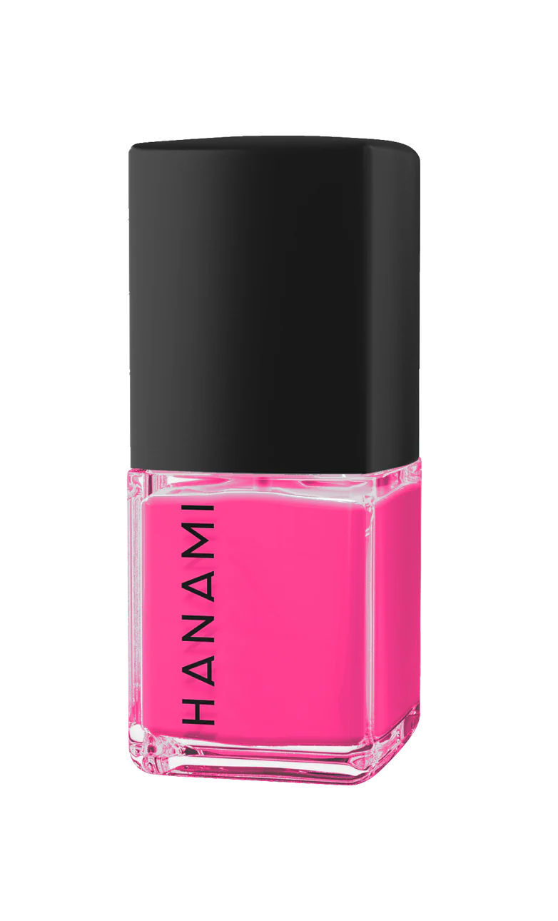 Hanami brand nail polish. Shade Liability - Hot Pink. High-shine glossy nail polish for a fresh, salon-quality manicure. Smooth, vibrant finish in a variety of colors. Australian-made and cruelty-free. Free shipping on orders over $350. Hanami Australian stockist. Shop now!