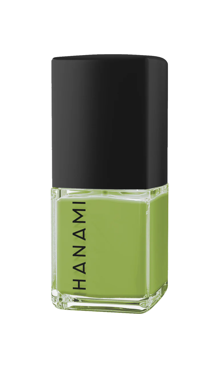 Hanami brand nail polish. Shade Avant Garden - Avocado green. High-shine glossy nail polish for a fresh, salon-quality manicure. Smooth, vibrant finish in a variety of colors. Australian-made and cruelty-free. Free shipping on orders over $350. Hanami Australian stockist. Shop now!