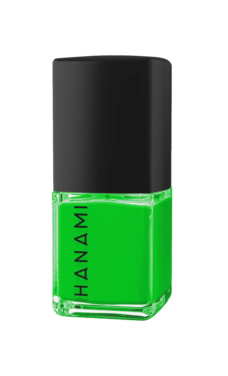 Hanami Nail Polish. Shade Superego - Bright Lime Green jelly-finish. High-shine glossy nail polish for a fresh, salon-quality manicure. Smooth, vibrant finish in a variety of colors. Australian-made and cruelty-free. Hanami Australian stockist. Free shipping on orders over $350. Shop now!