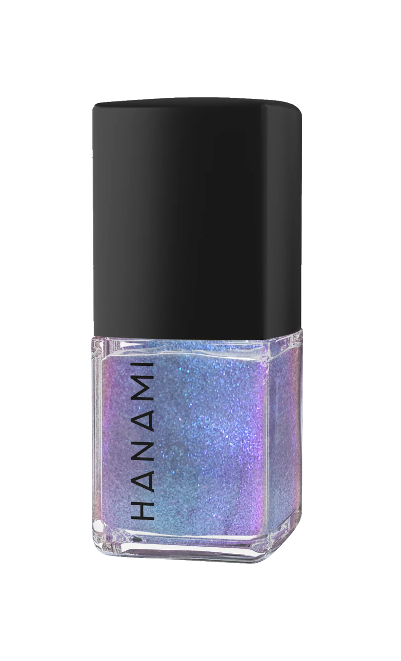 Hanami Nail Polish. Shade Mood Ring - Amethyst purple, with a pink and blue shift. Packed with fine or chunky glitter, this dazzling polish adds a bold, multi-dimensional sparkle. Perfect for party-ready nails, statement looks, or adding extra shine to any manicure. Hanami Australian stockist. Shipping only in Australia. Free Shipping for orders over $350. Shop now!