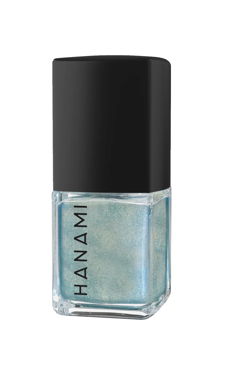 Hanami - Flux. Shade Metallic blue. A soft, pearlescent nail polish that catches the light for a subtle glow. Ideal for elegant, everyday wear, this luminous finish enhances any colour with a delicate, radiant sheen. Hanami Australian stockist. Free Shipping for orders over $350. Shipping only in Australia. Shop now!