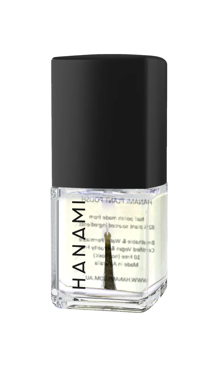 A 3-in-1 nail treatment, base coat and top coat. Hanami Nail polish. Hanami Australia stockist. Free Shipping for orders over $350. Shop now!