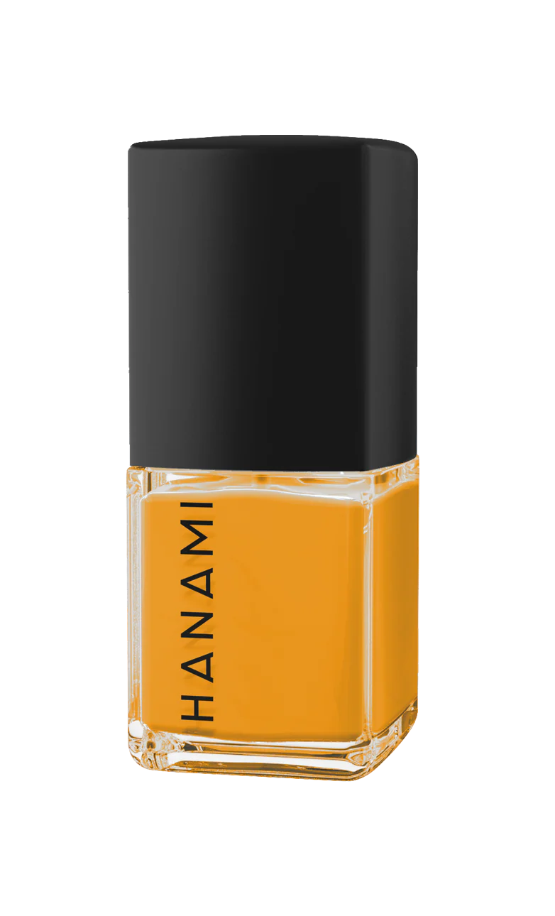 Hanami brand nail polish. Shade Beams - Bright yellow. High-shine glossy nail polish for a fresh, salon-quality manicure. Smooth, vibrant finish in a variety of colors. Australian-made and cruelty-free. Free shipping on orders over $350. Hanami Australian stockist. Shop now!