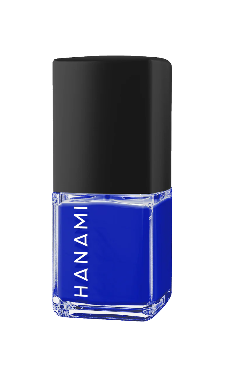 Hanami brand nail polish. Shade Everlong - Brilliant royal blue. High-shine glossy nail polish for a fresh, salon-quality manicure. Smooth, vibrant finish in a variety of colors. Australian-made and cruelty-free. Free shipping on orders over $350. Hanami Australian stockist. Shop now!