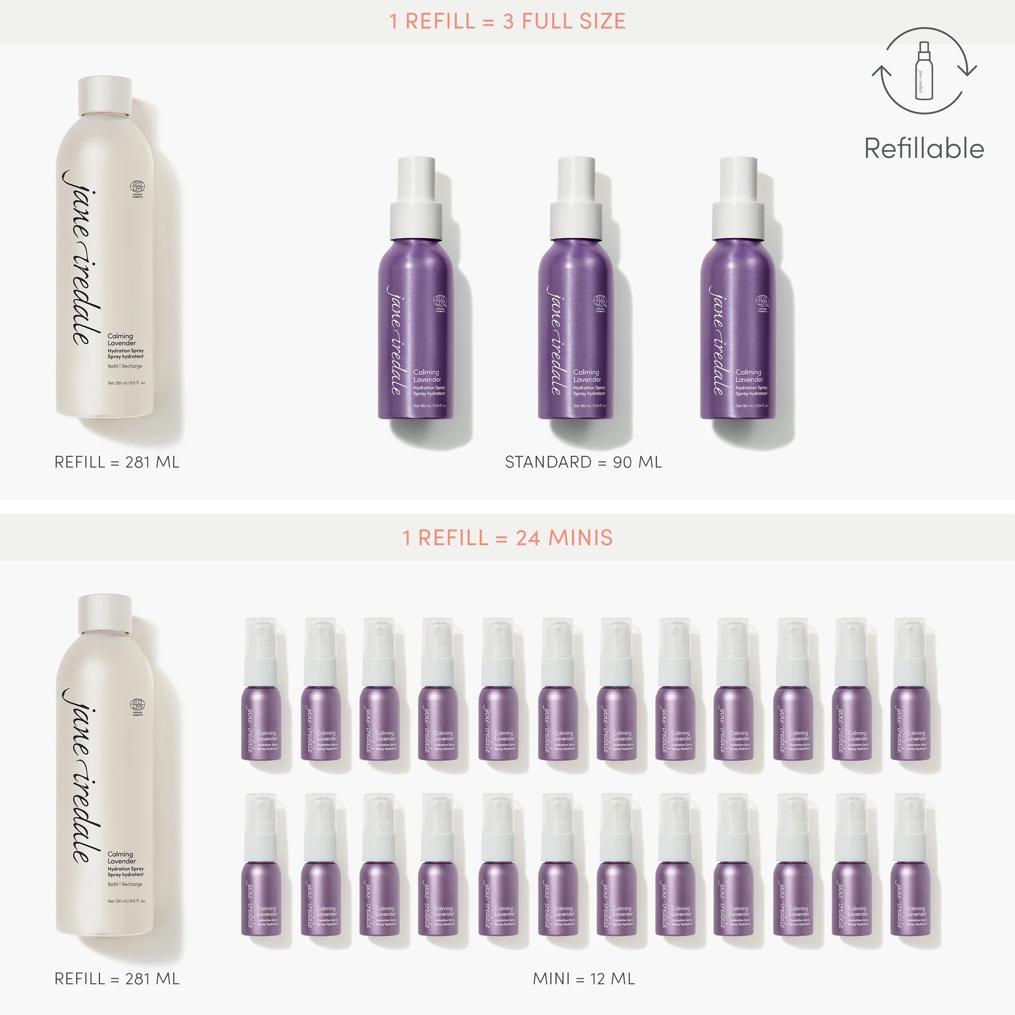 Jane Iredale Calming Lavender Hydration Spray Refill Graphic