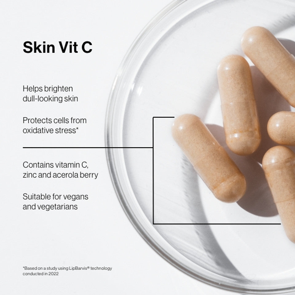 Advanced Nutrition Programme's Skin Vit C ingredients and what are the benefits.
