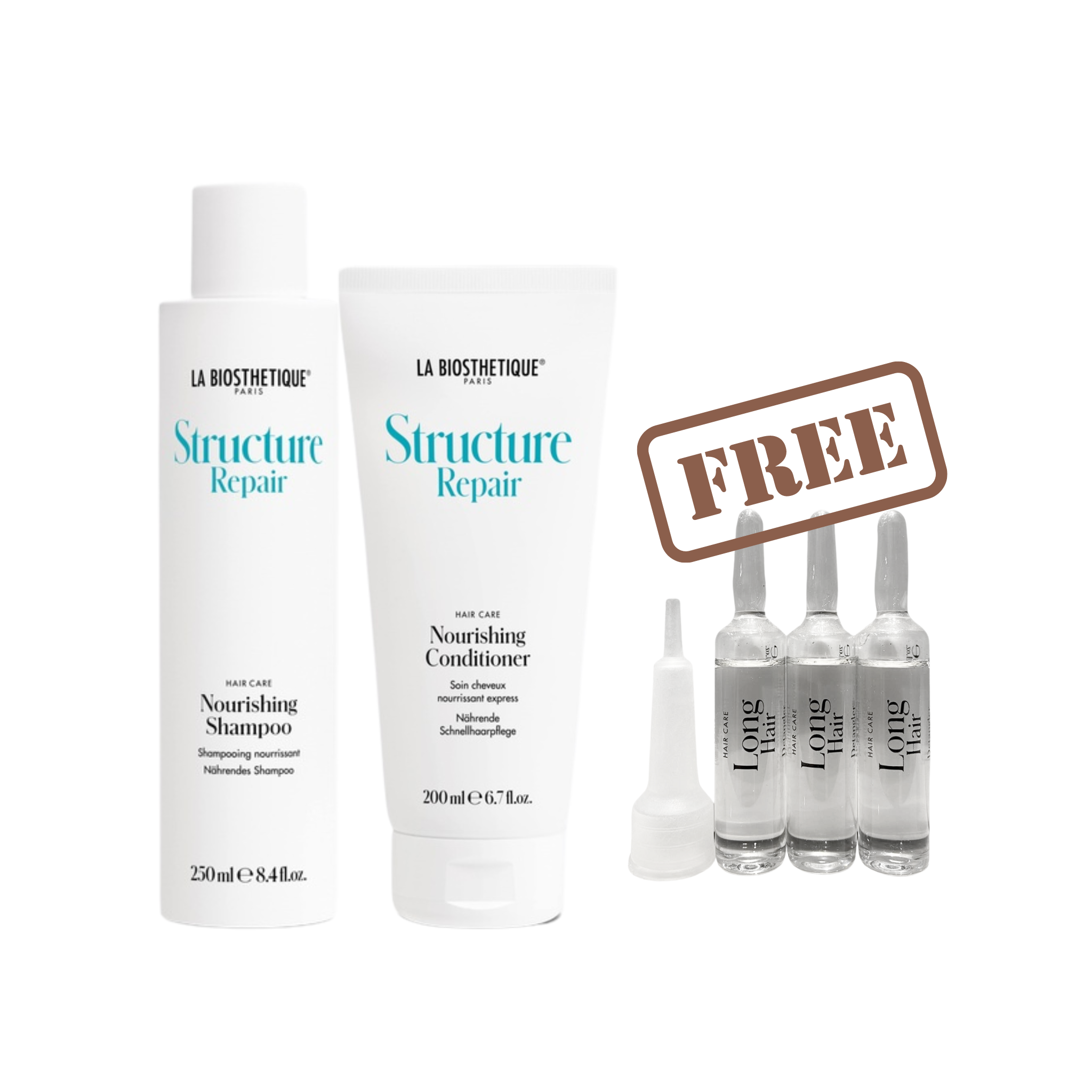 La Biosthetique Structure Repair range - bundle pack for dry hair that contains shampoo, conditioner and free product. La Biosthetique Australian stockist. Geelong based. Shop now. 