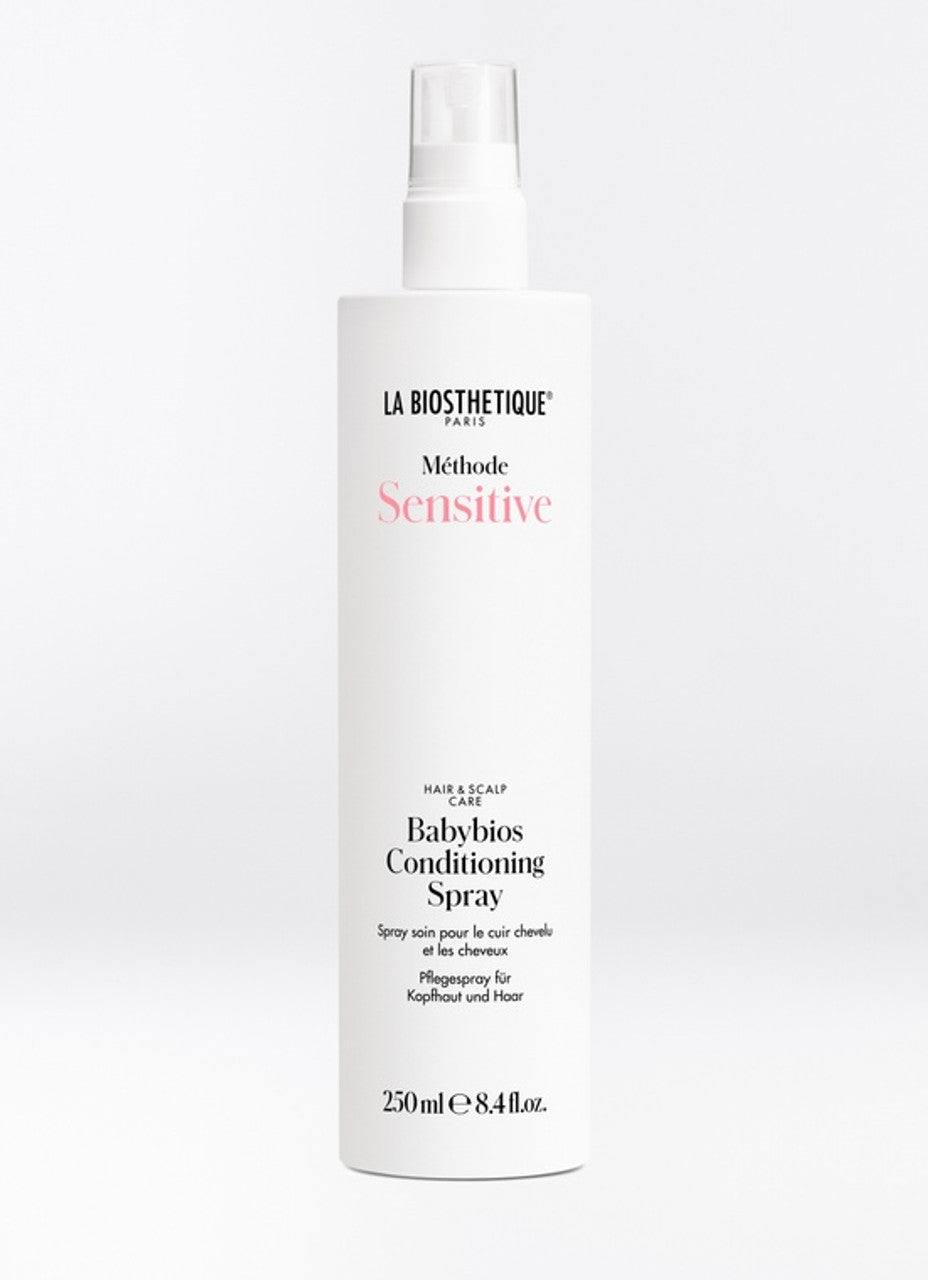 La Biosthetique Methode Sensitive Babybios Conditioning Spray. The leave-in spray lotion containing essential oils cares for the hair and scalp. It increases the elasticity of the hair and boosts its natural curl formation. La Biosthetique Australian stockist. Free Shipping for orders over $350. Shipping only in Australia. Shop now!