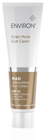 Environ RAD Shield Mineral Sunscreen SPF 15. Protection from harmful environmental influences. Suitable for use under make-up.