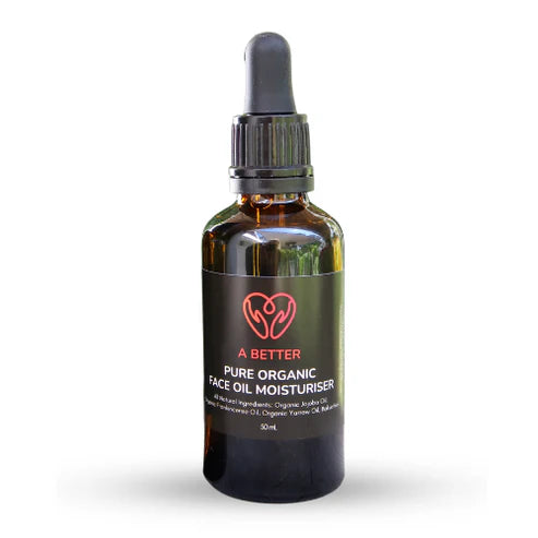 Pure Organic Face Oil Moisturiser. A customer favourite, our face oil can be used morning and night to replace your brand-name moisturisers. No nasties added. A Better Australian stockist. Free Shipping for orders over $350. Shipping only in Australia. Shop now!