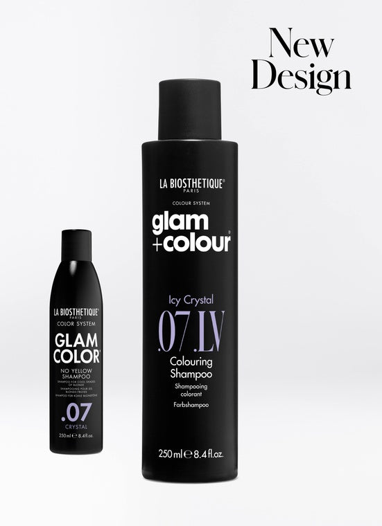 Glam + Colour Icy Crystal .07 .LV Colouring Shampoo. Sulphate- and silicone-free shampoo for cool blonde hair, neutralising yellow tones and adding a crystal shimmer. La Biosthetique stockist. Shipping only in Australia. Free Shipping for orders over $350.