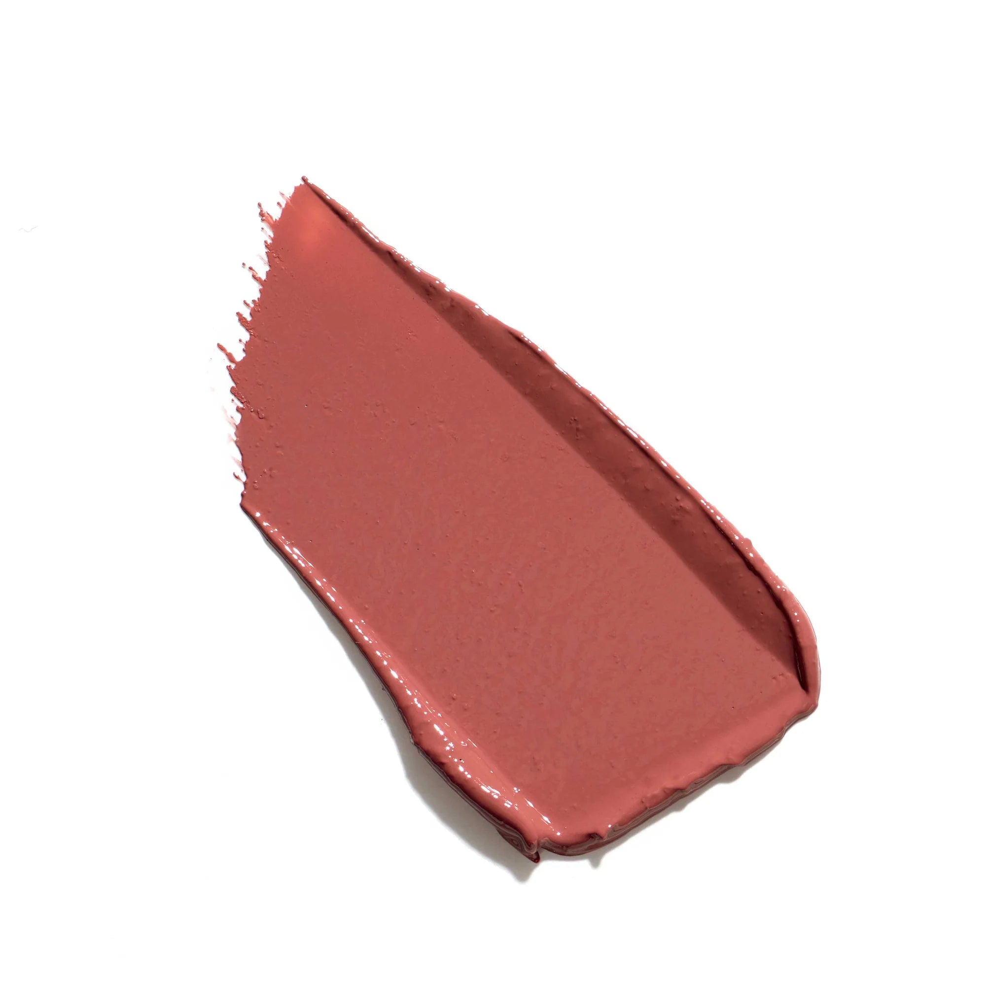 Jane Iredale's ColorLuxe Hydrating Cream Lipstick - swatch and color Rosebud - warm medium pink brown