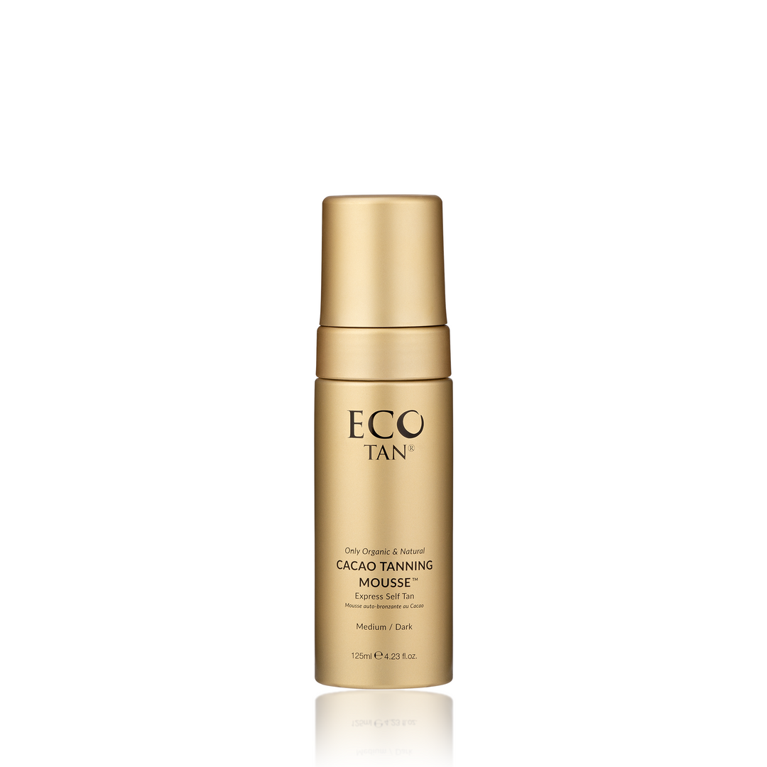Ecotan's Cacao Tanning Mousse is made with only organic and natural ingredients, this self-tanner has a delicious, yet subtle chocolate scent. 