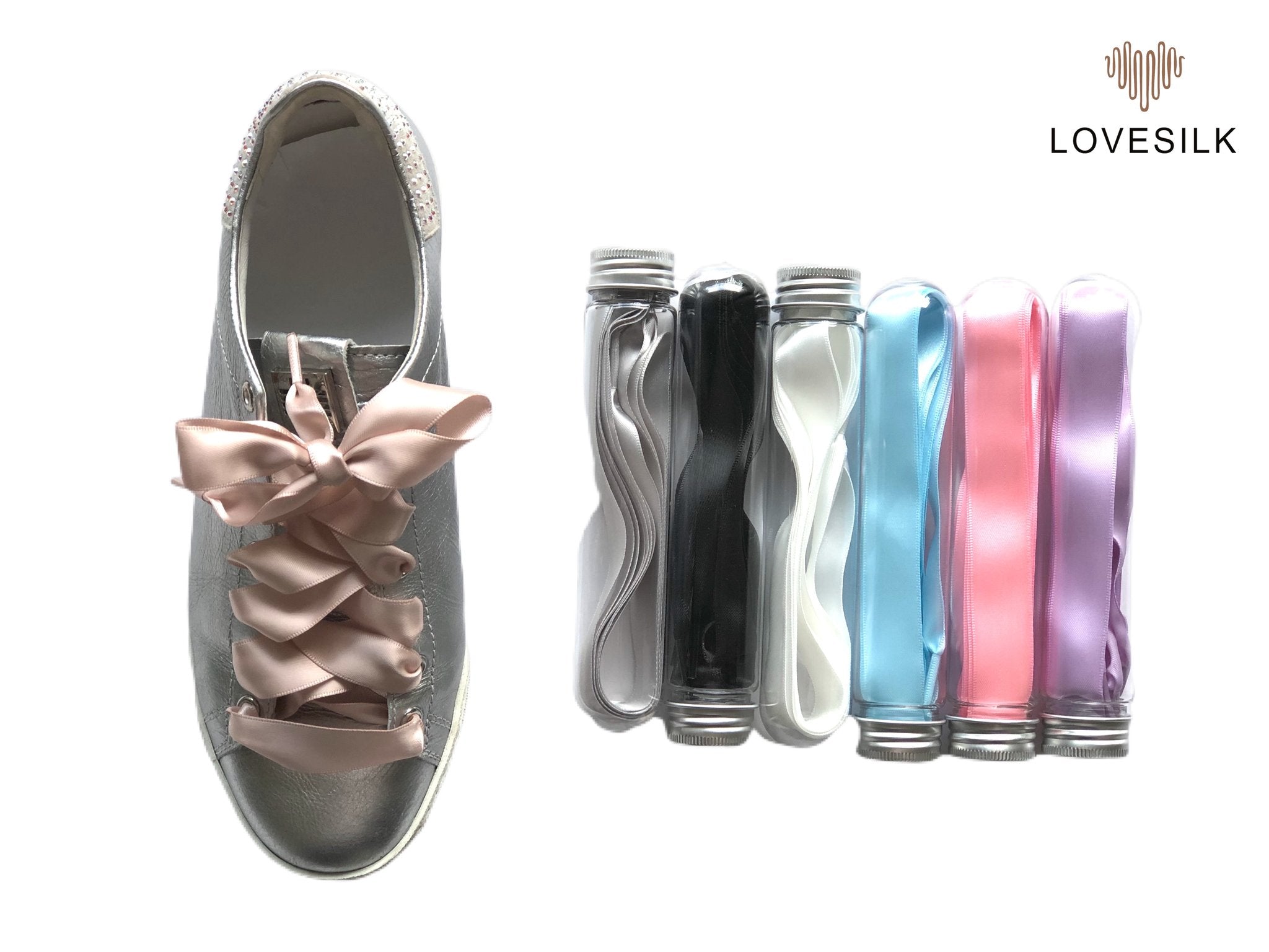 LoveSilk Silky Shoe Laces - color Latte - $14.00