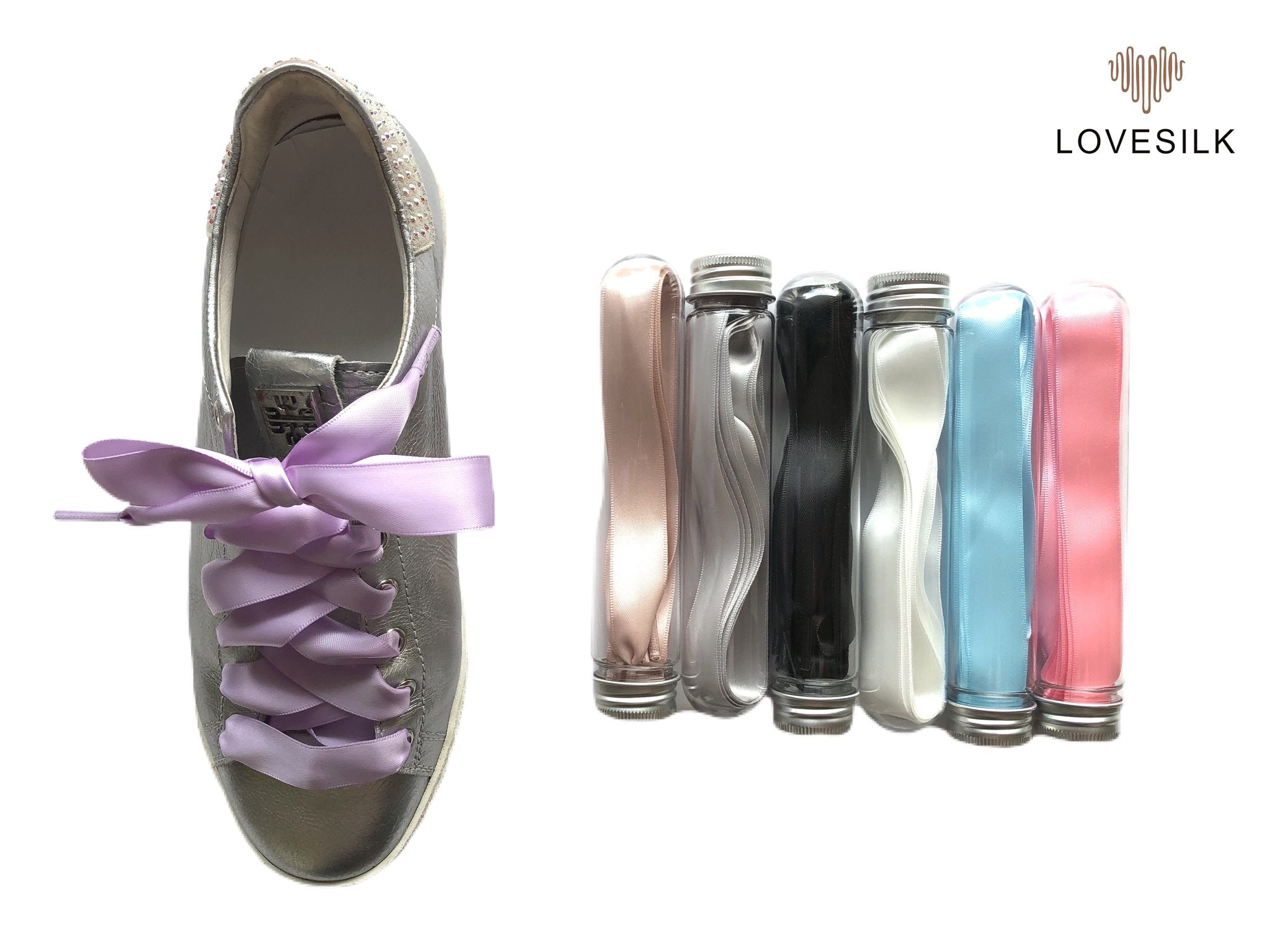LoveSilk Silky Shoe Laces - color Violet - $14.00