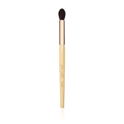 Jane Iredale's Crease Brush is used to define, layer, blend and build color intensity in the crease.
