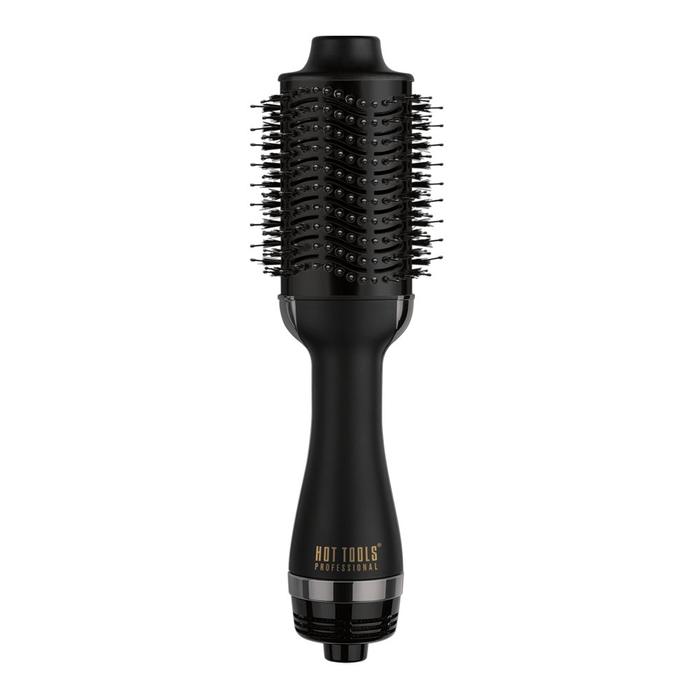 cult product Hot Tools Black Gold VOLUMISER ONE-STEP BLOWOUT does the job of a brush and dryer in just one easy step, Salon quality blowout at home.